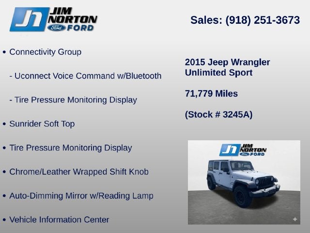 2015 Jeep Wrangler Unlimited Sport