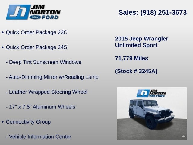 2015 Jeep Wrangler Unlimited Sport