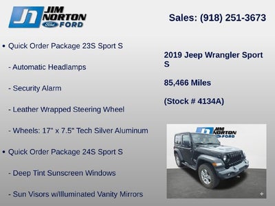 2019 Jeep Wrangler Sport S