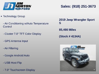 2019 Jeep Wrangler Sport S