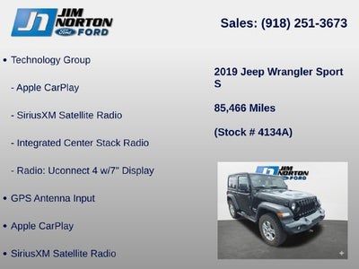 2019 Jeep Wrangler Sport S