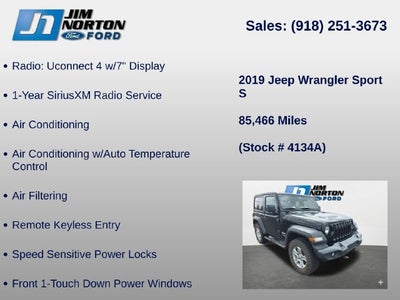 2019 Jeep Wrangler Sport S