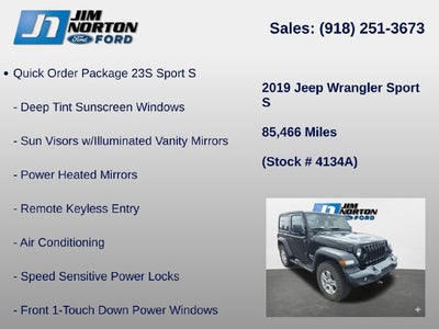 2019 Jeep Wrangler Sport S