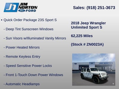 2018 Jeep Wrangler Unlimited Sport S