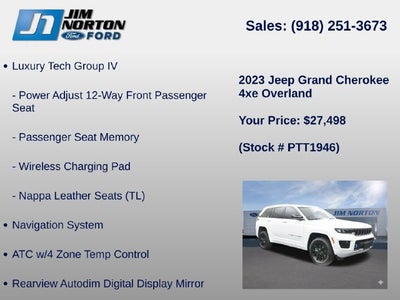 2023 Jeep Grand Cherokee Overland 4xe