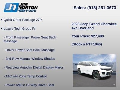 2023 Jeep Grand Cherokee Overland 4xe