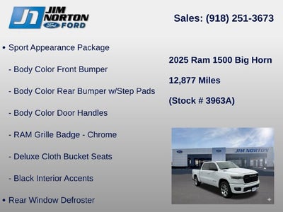 2025 RAM 1500 Big Horn/Lone Star