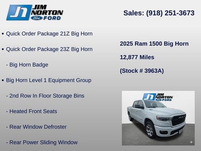 2025 RAM 1500 Big Horn/Lone Star