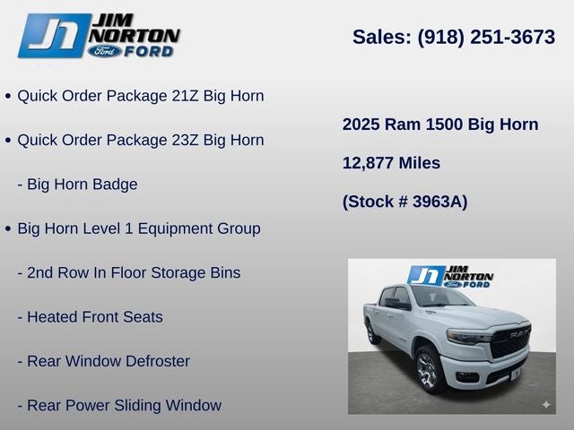 2025 RAM 1500 Big Horn/Lone Star