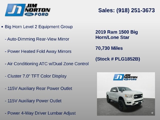 2019 RAM 1500 Big Horn/Lone Star