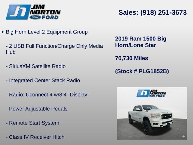 2019 RAM 1500 Big Horn/Lone Star