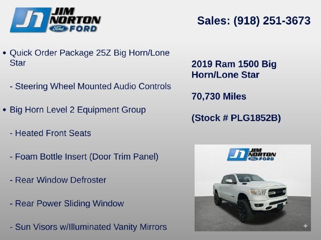 2019 RAM 1500 Big Horn/Lone Star