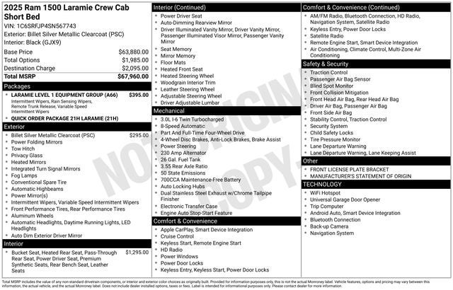 2025 RAM 1500 Laramie