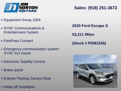 2020 Ford Escape S