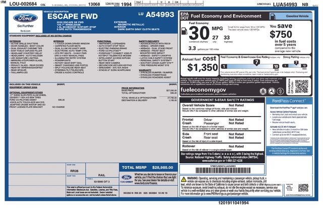 2020 Ford Escape SE