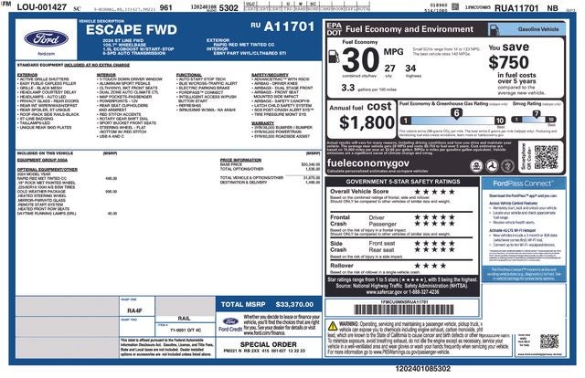 2024 Ford Escape ST-Line