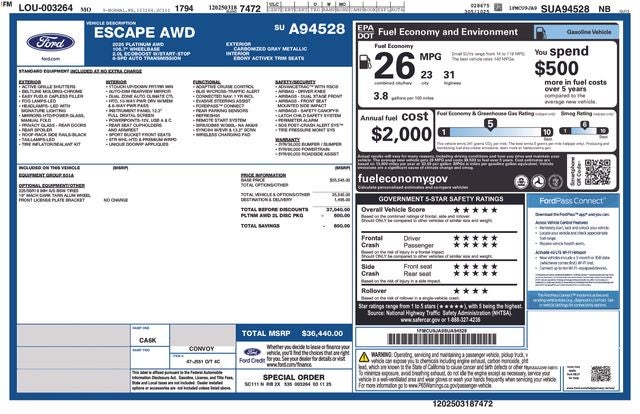 2025 Ford Escape Platinum