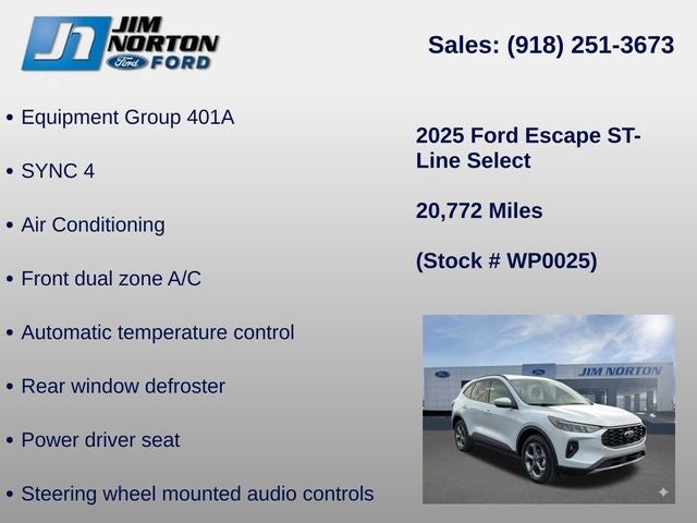 2025 Ford Escape ST-Line Select