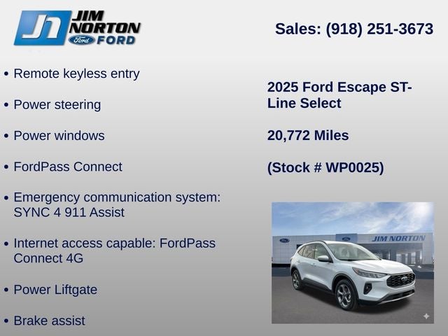 2025 Ford Escape ST-Line Select