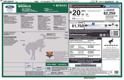 2022 Ford Bronco Base w/ Winch, Wheels, & Tires