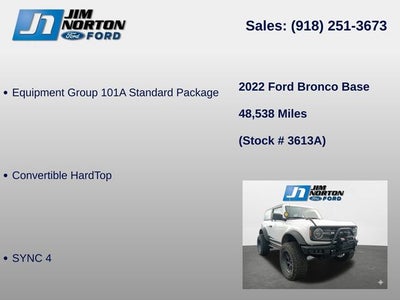 2022 Ford Bronco Base w/ Winch, Wheels, & Tires