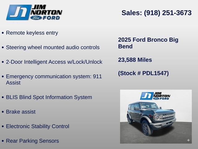 2025 Ford Bronco Big Bend