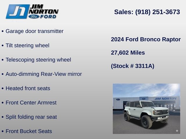 2024 Ford Bronco Raptor