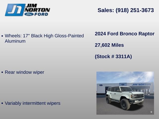 2024 Ford Bronco Raptor