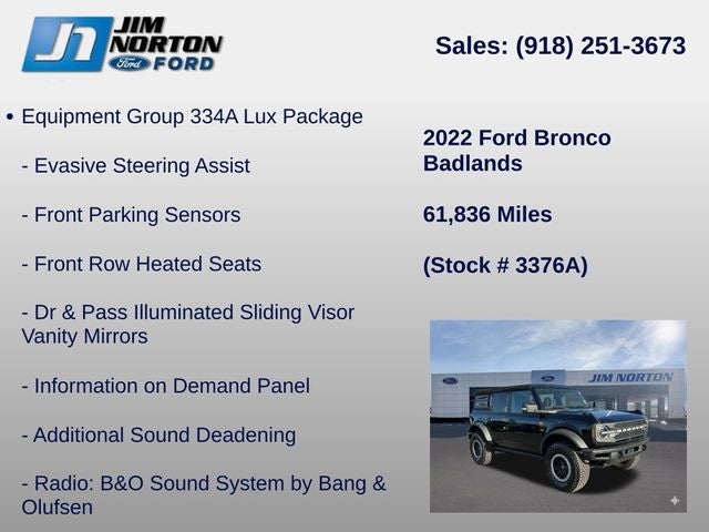 2022 Ford Bronco Badlands