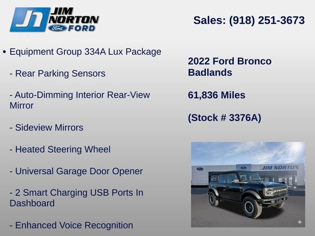 2022 Ford Bronco Badlands