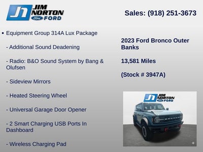 2023 Ford Bronco Outer Banks Sasquatch