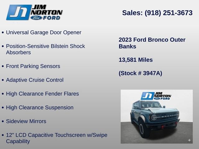 2023 Ford Bronco Outer Banks Sasquatch