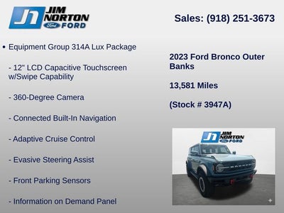 2023 Ford Bronco Outer Banks Sasquatch