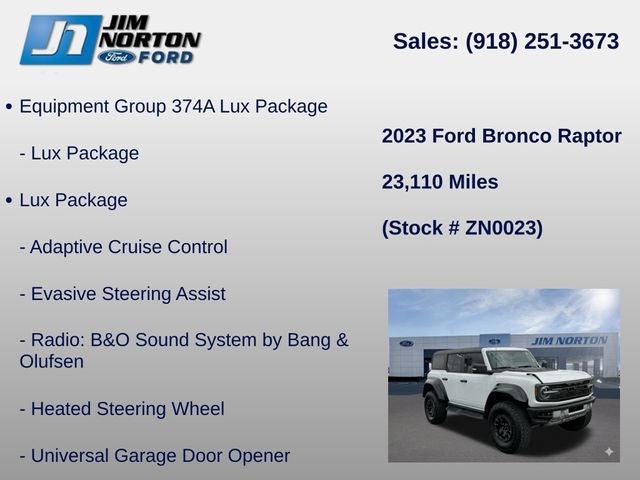 2023 Ford Bronco Raptor