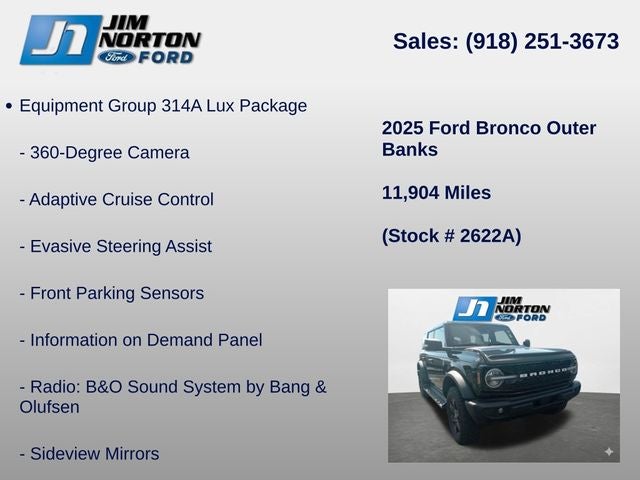 2025 Ford Bronco Outer Banks