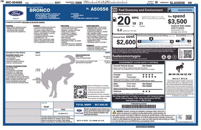 2025 Ford Bronco Outer Banks
