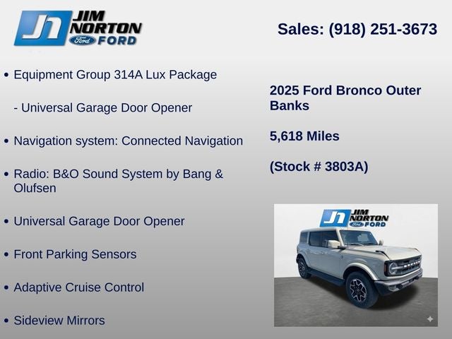 2025 Ford Bronco Outer Banks
