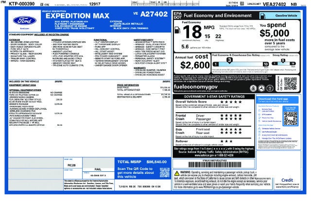 2027 Ford Expedition Max Platinum