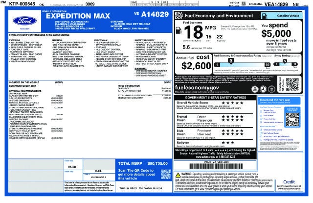 2027 Ford Expedition Max Platinum