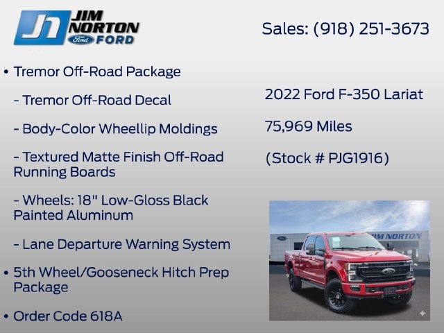 2022 Ford F-350SD Lariat Ultimate Tremor