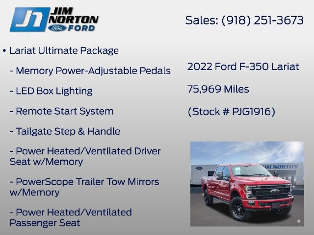 2022 Ford F-350SD Lariat Ultimate Tremor