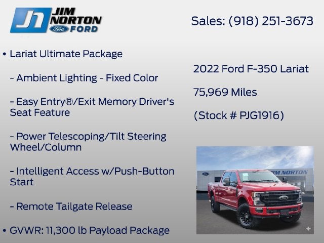 2022 Ford F-350SD Lariat Ultimate Tremor