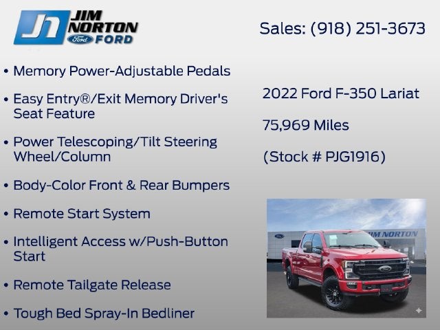 2022 Ford F-350SD Lariat Ultimate Tremor