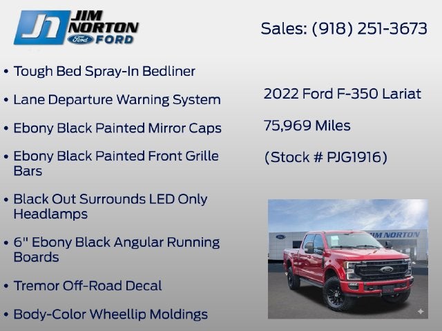 2022 Ford F-350SD Lariat Ultimate Tremor
