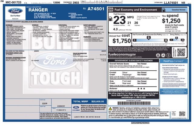 2020 Ford Ranger XL