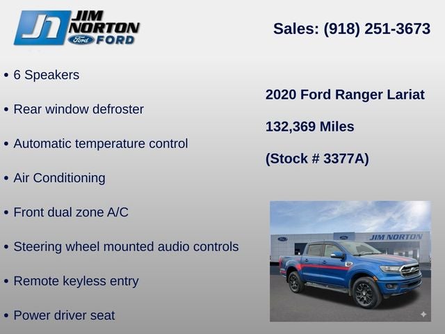 2020 Ford Ranger Lariat