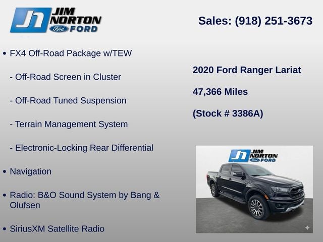2020 Ford Ranger Lariat