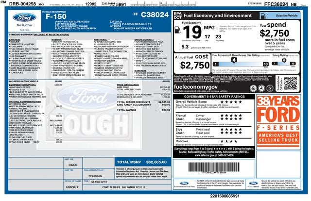 2015 Ford F-150 King Ranch