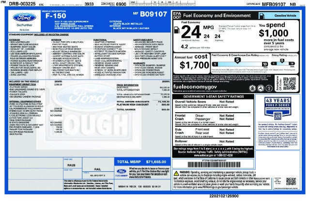 2021 Ford F-150 Platinum