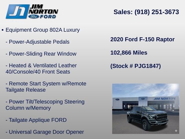 2020 Ford F-150 Raptor